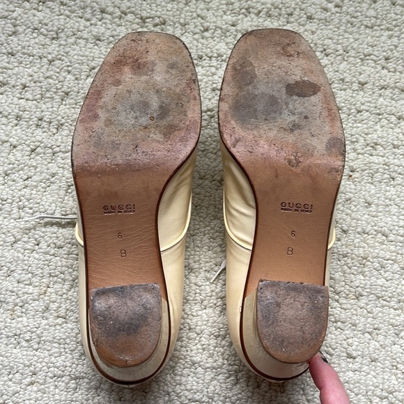 Gucci 2-Tone Patent Leather Heeled Oxfords Shoes Size 6 EUC - Picture 8 of 14